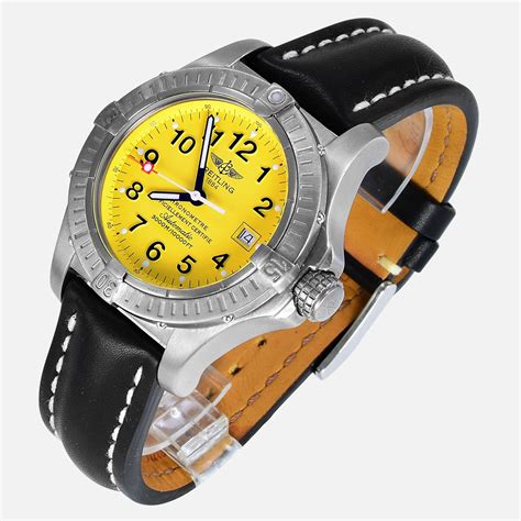 breitling yellow face chrono